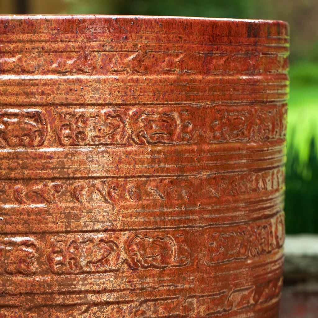 Sari Striped Planter || Volcanic Red