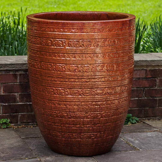 Sari Striped Planter || Volcanic Red