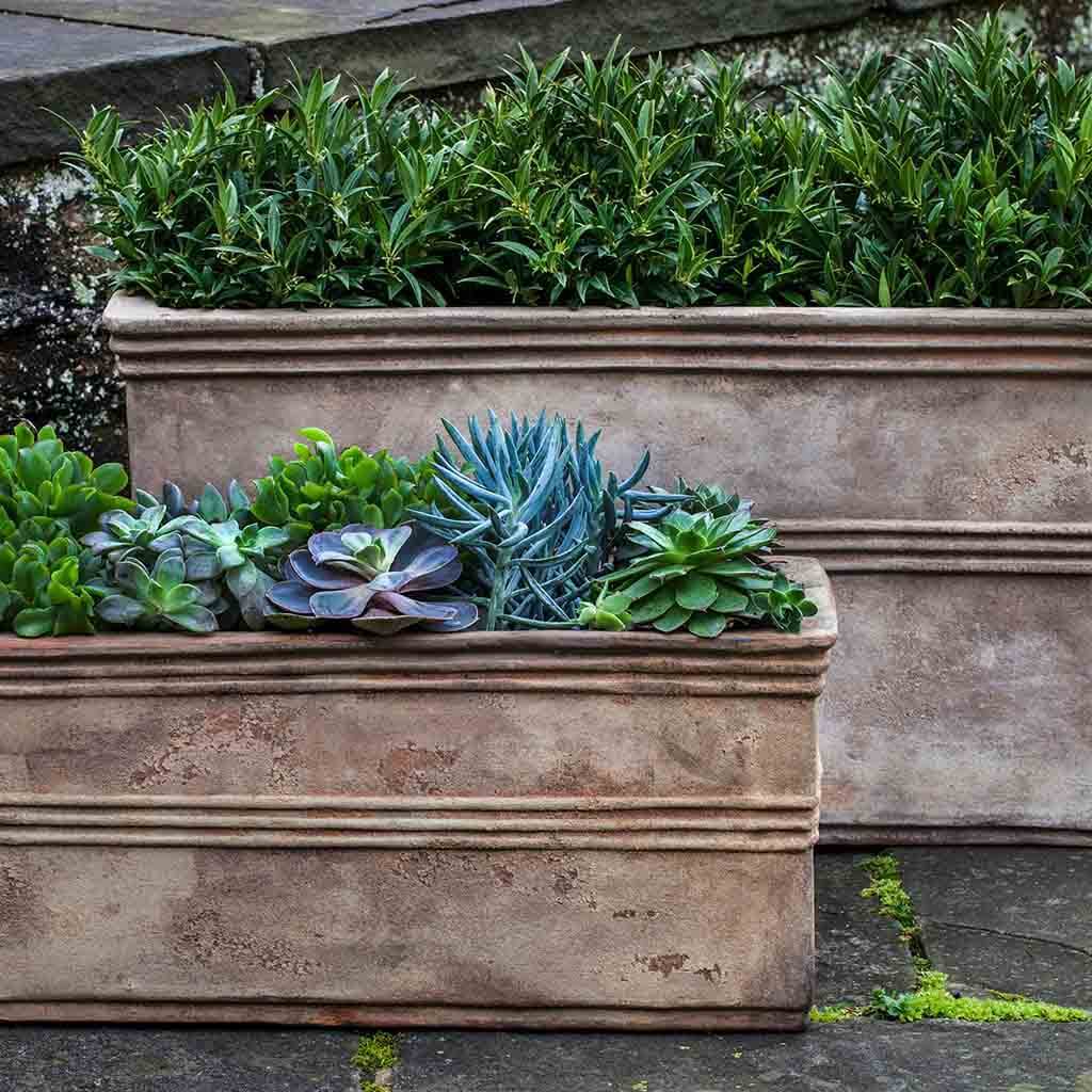 Antico Rectangular Planter || Antico Terra Cotta