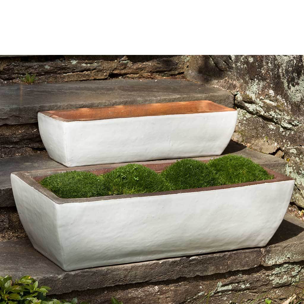 Rustic Trough Planter || Antique White