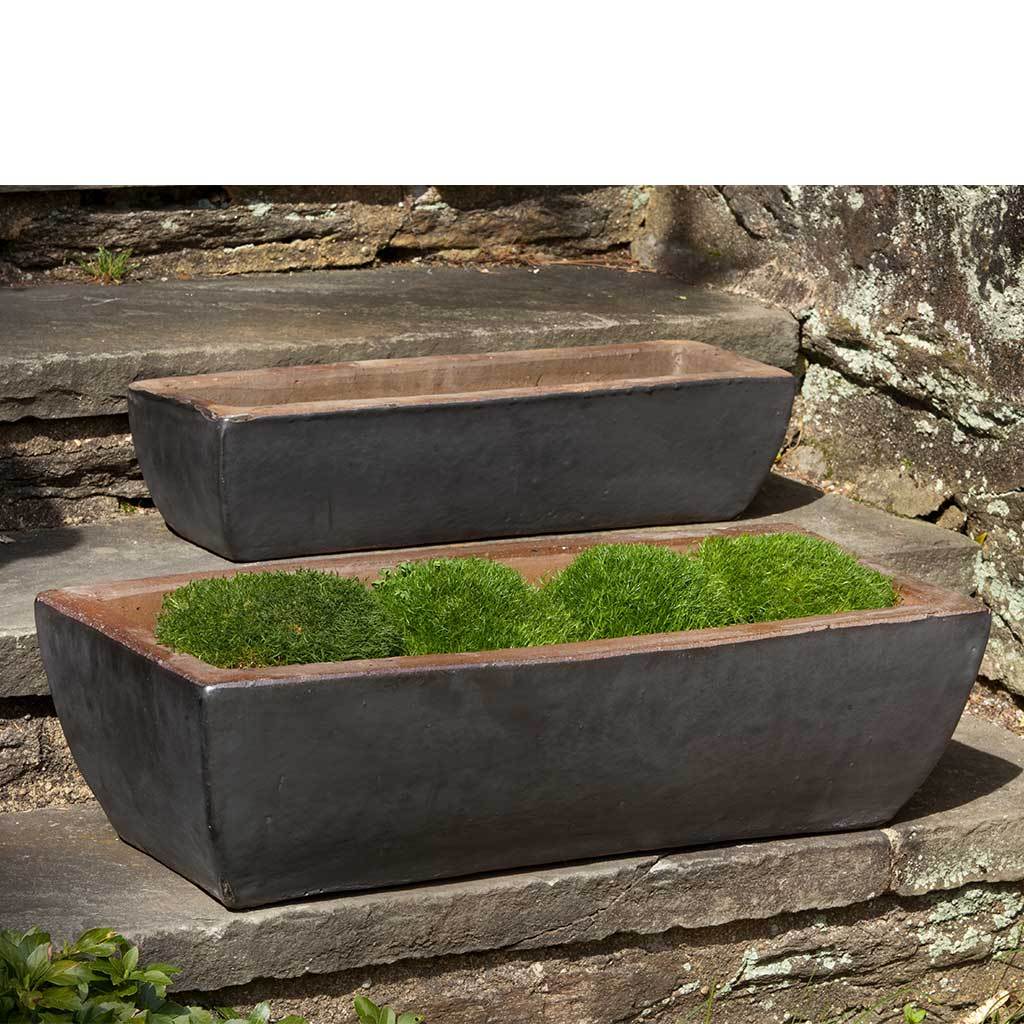 Rustic Trough Planter || Graphite