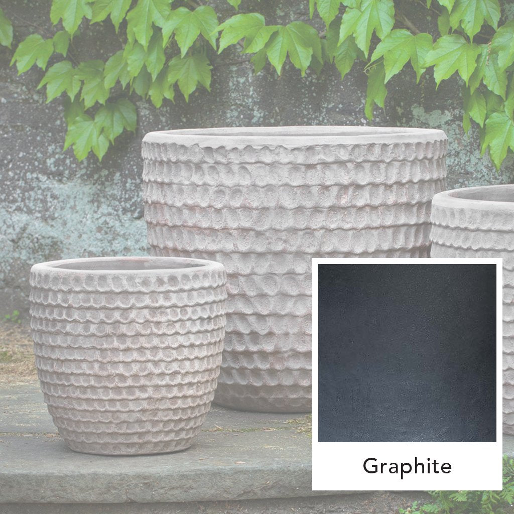 Dimple Glaze Planter || Graphite