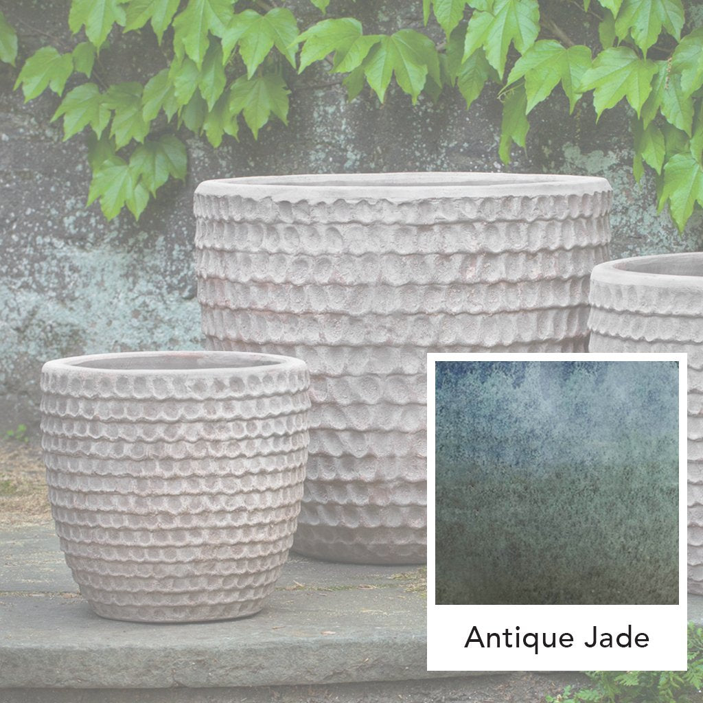 Dimple Glaze Planter || Antique Jade