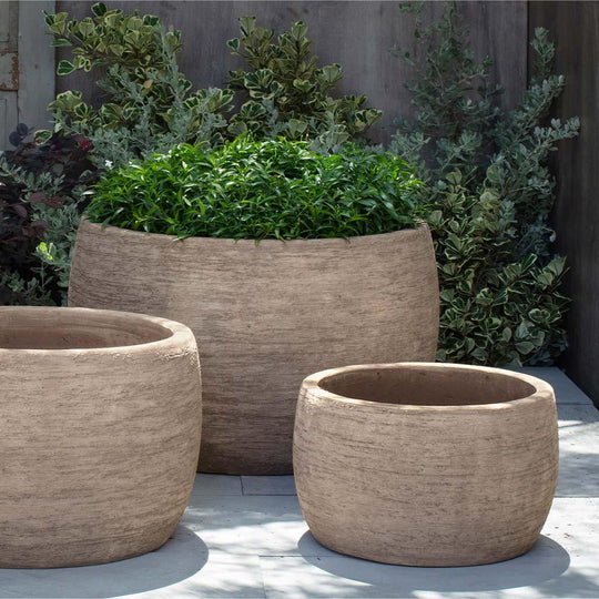 Denali Planter, Low || Brown Terra Cotta