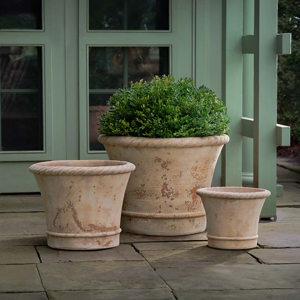 Corda Planter, Tall || Antico Terra Cotta