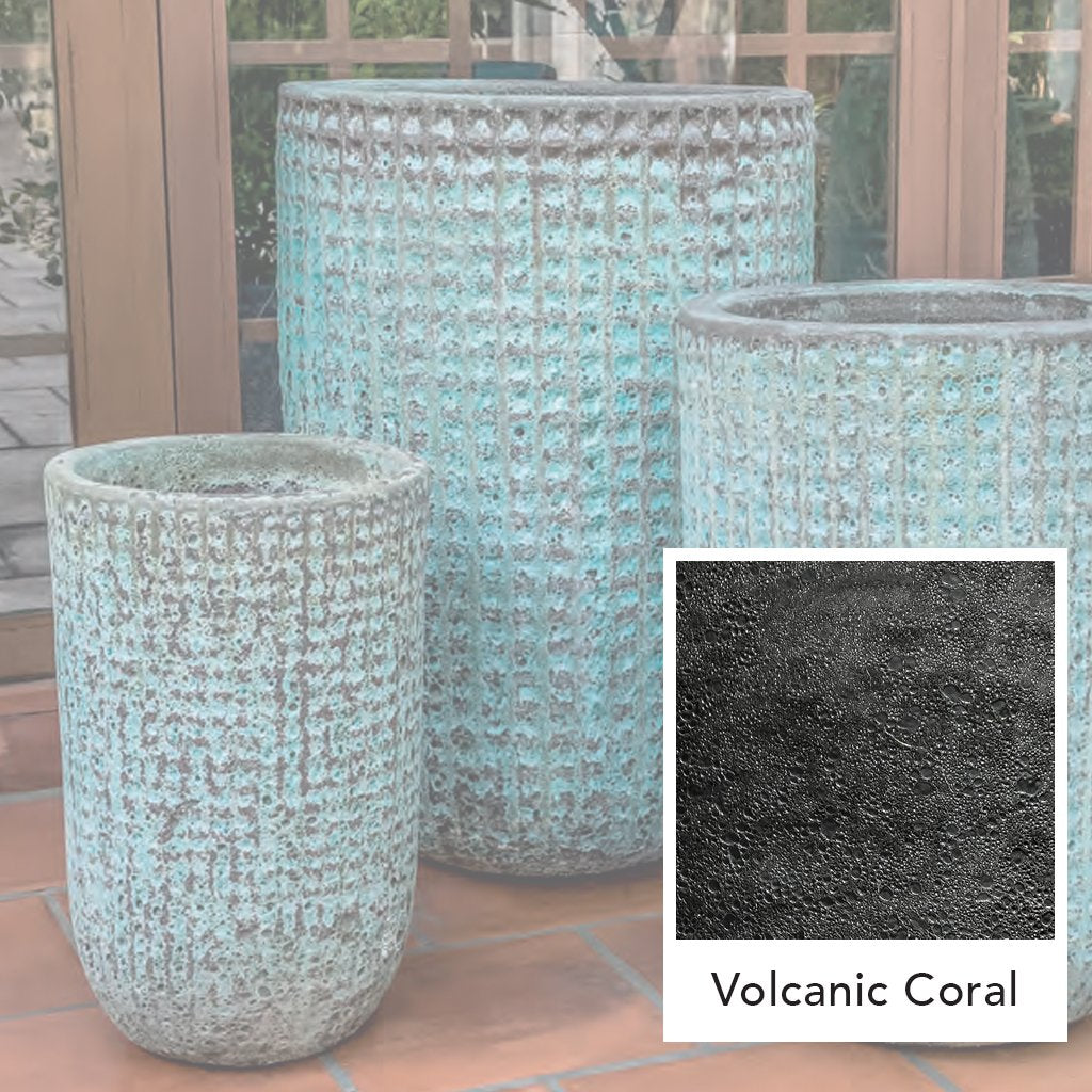 Escada Planter, Tall || Volcanic Coral