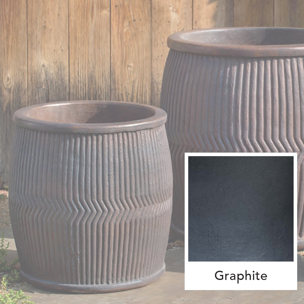 Rain Barrel Planter || Graphite