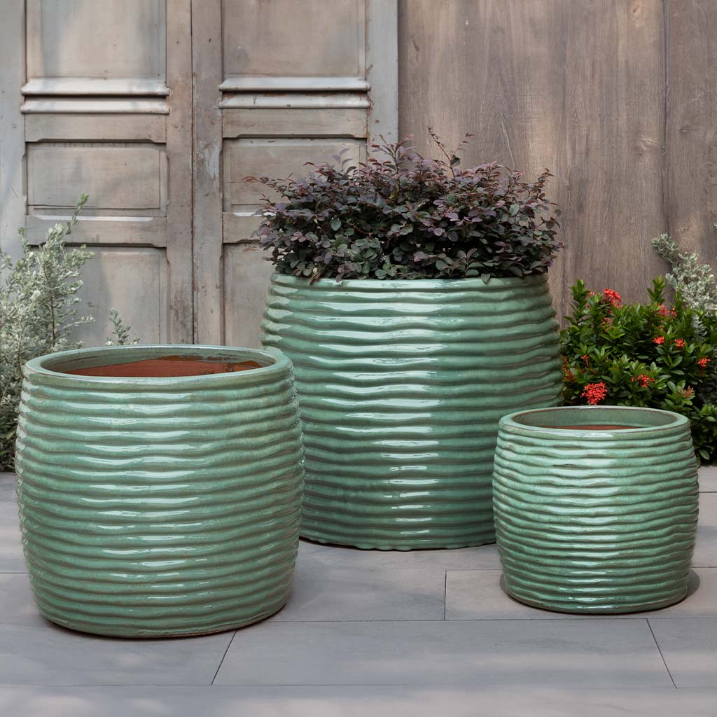 Montauk Planter, Tall || Sea Green