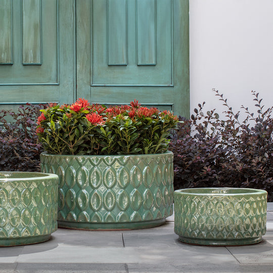 Oriel Planter, Low || Sea Green