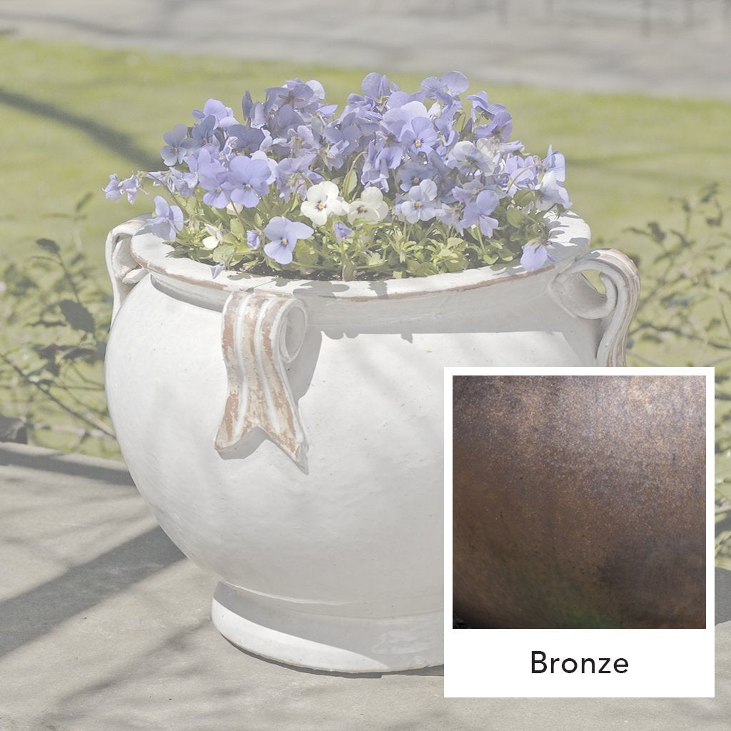 Round Handle Planter || Bronze