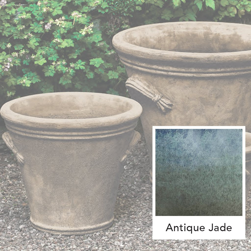 Fluted Handle Planter || Antique Jade
