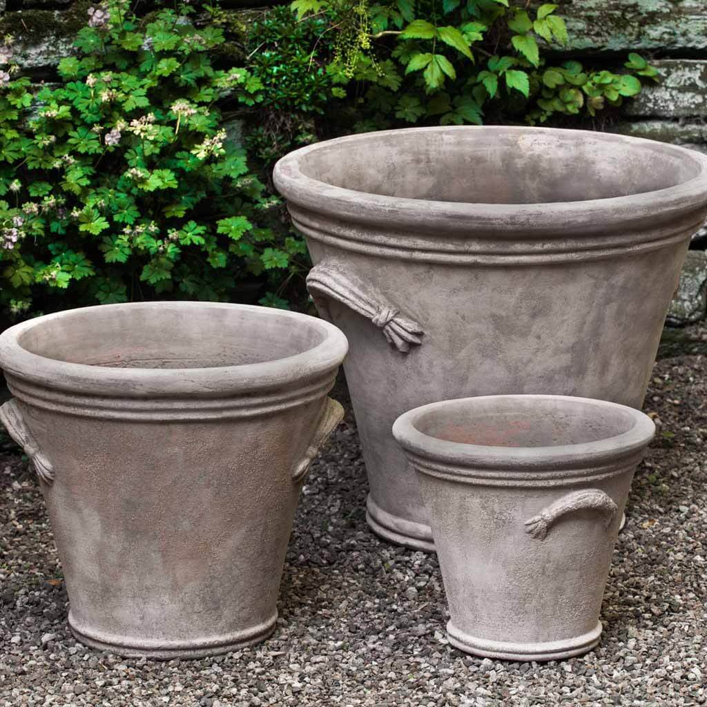 Fluted Handle Planter || Antico Terra Cotta