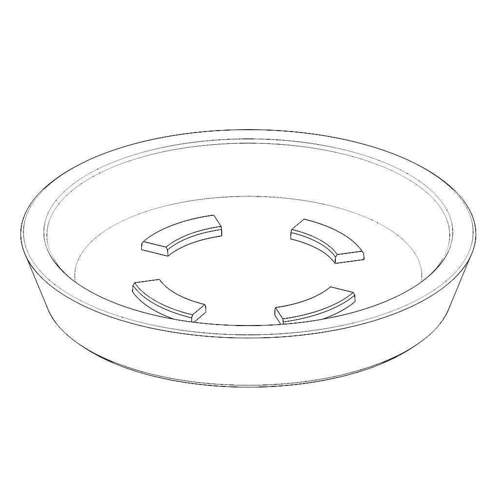 Saucer || Antique White