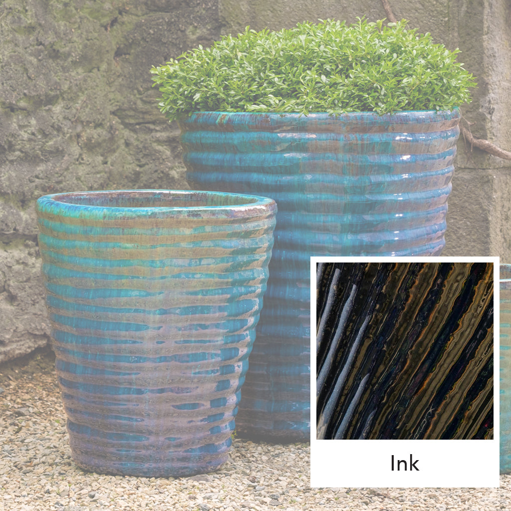 Round Ruffle Planter || Ink