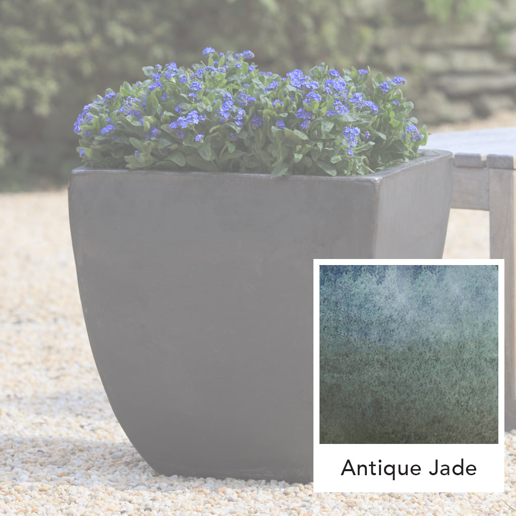 Mika Square Planter || Antique Jade