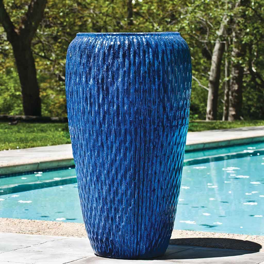 Talavera Gefäß || Riviera-Blau