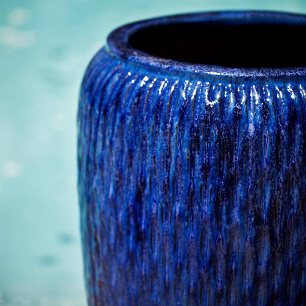 Talavera Gefäß || Riviera-Blau