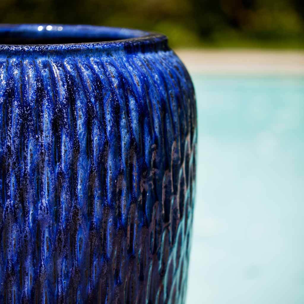 Talavera Gefäß || Riviera-Blau