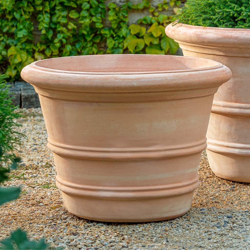 Jardinière Double Roulée Classique 61cm || Terre Cuite