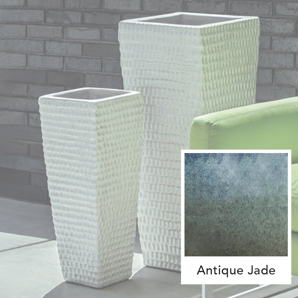 Haute Jardinière Carrée Fossette || Jade Antique