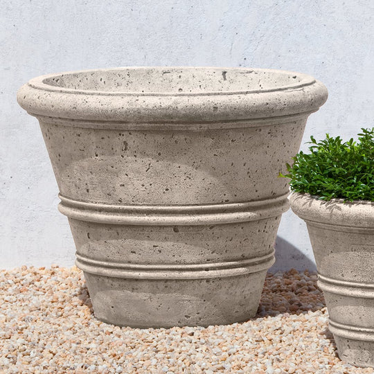 Textured Rolled Rim Planter, Medium