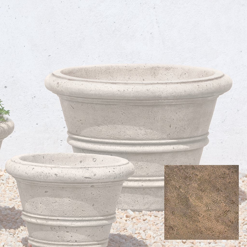 Textured Rolled Rim Planter, Medium