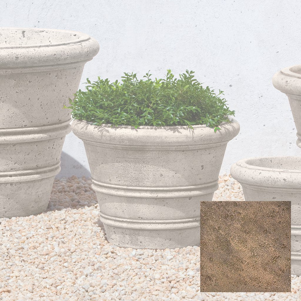 Textured Rolled Rim Planter, Medium