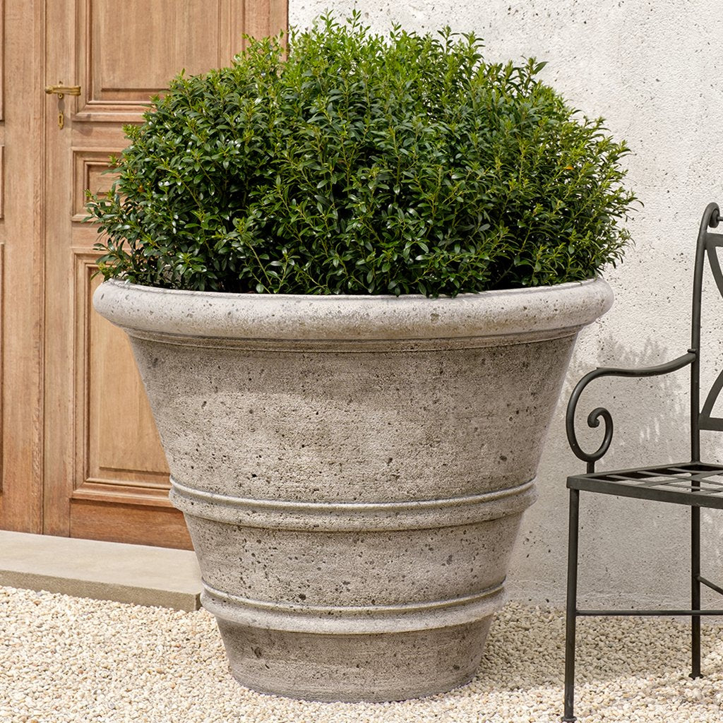 Textured Rolled Rim Planter, Large